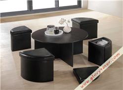 CONNOR (1COFFEE TABLE+ 4STOOL)